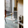 Blaue Beige Zementfliese mit floralem Muster