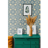Zementfliese mit floralem Muster - Design 016-A