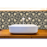 17x17 cm Zementfliesen Badezimmer schwarz-beige