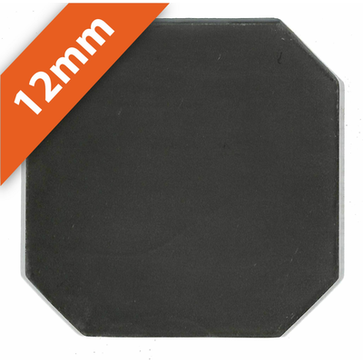 Achteck Fliese Tiefschwarz Schwarz 15x15 cm - antiker Baustoff