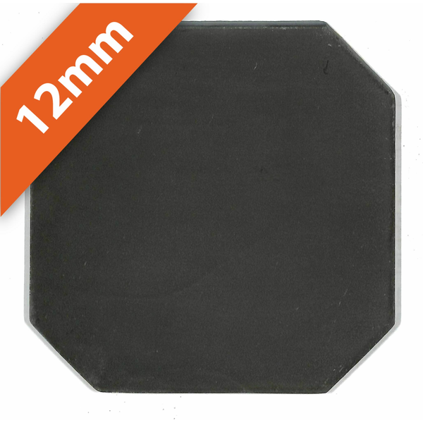 Achteck Fliese Tiefschwarz Schwarz 15x15 cm - antiker Baustoff