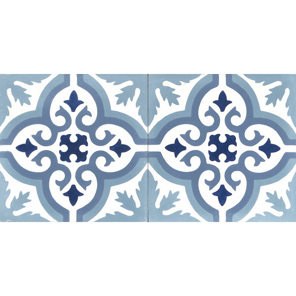 Zementflliesen Bad blau Jugendstil V15-034-A_5