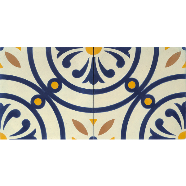 Zementfliesen jugendstil blau gelb kueche V20-651-A_2