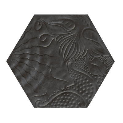 3D Zementfliese Hexagon in 20x20 cm - antiker Baustoff