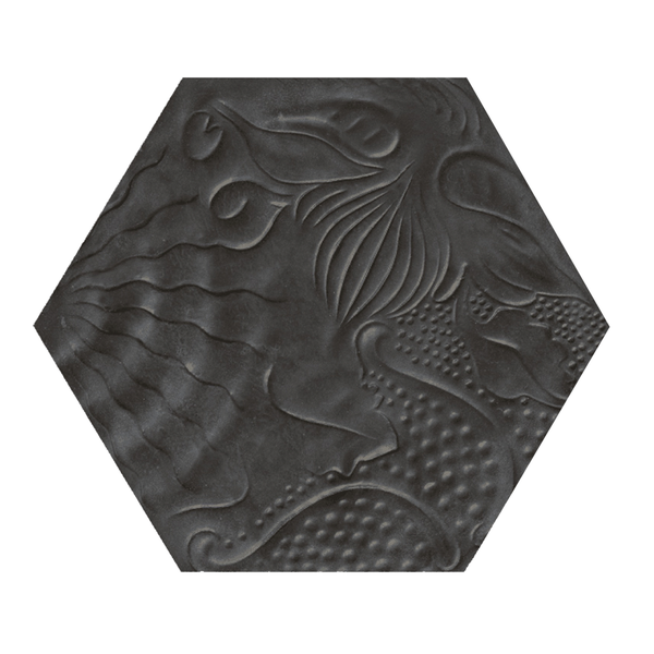 3D Zementfliese Hexagon in 20x20 cm - antiker Baustoff