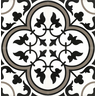 Lilien-Muster schwarz weiß grau